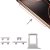 Knappar och Simkorthållare för iPhone 15 Pro/15 Pro Max - Vit