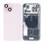 iPhone 15 Plus Baksida Glas med smådelar - Rosa
