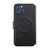 Rvelon iPhone 12 / 12 Pro TPU Läderfodral Ställ Minificka - Svart