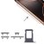 Knappar och Simkorthållare för iPhone 16 Pro/16 Pro Max - Svart
