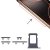 Knappar och Simkorthållare för iPhone 16 Pro/16 Pro Max - Svart