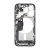 iPhone 15 Pro Back Cover Mittenram Original Blå med smådelar
