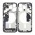 iPhone 15 Pro Back Cover Mittenram Original Blå med smådelar
