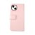 iPhone 13 plånboksfodral i Äkta Läder - Rosa