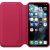 apple iphone 11 pro max läderfodral folio original raspberry hallon