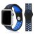 apple watch 42mm 44mm armband svart blå dykare
