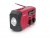 Denver SCR-2010 FM/AM-radio med vev, solcell och ficklampa – Röd
