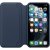 apple iphone 11 pro max läderfodral folio deep sea blue havsbla