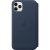apple iphone 11 pro max läderfodral folio deep sea blue havsbla