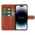 iphone 15 pro flip stand plånboksfodral med stativ kortfack brun