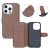 iPhone 16 Pro Plånboksfodral Äkta Läder Rvelon Brun