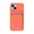 iPhone 14 Plus Silikonskal med Korthållare - Orange