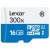 Lexar MicroSDHC minneskort 16GB UHS-I 300X, 45MB/s