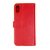 iphone xs max pu läderfodral extra kortfack röd