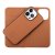 rv iphone 14 pro plånboksodral med flipstand 3 kortfack 1 kontantfack magnet lås vegan material brun