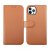 rv iphone 14 pro plånboksodral med flipstand 3 kortfack 1 kontantfack magnet lås vegan material brun