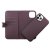 rv iphone-14 pro plånboksodral med flipstand 3 kortfack 1 kontantfack magnet lås vegan material lila