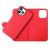 rv iphone 14 pro plånboksodral med flipstand 3 kortfack 1 kontantfack magnet lås vegan material röd