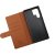 rv samsung galaxy s22 ultra plånboksfodral med magnetiskt lås kortfack flipstand tpu pc pu läder brun