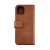 rvelon iphone 12 mini genuint plånboksfodral brun äkta läder läderfodral mobil skydd hög kvalitet