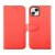 rvelon iphone 14 plus läder plånboksfodral 3 kortfack 1 kontantfack magnetlås röd