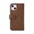 rvelon iphone 14 plus plånboksfodral i genuint äkta läder med magnet 3 kortfack 1 kontantfack brun