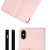 rvelon iphone x xs plånboksfodral tillverkat av äkta genuint läder hög kvalitet rosa färg 4st kortfack pu tpu