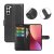 samsung galaxy s23 plånboksfodral flipstand wallet case med stativ kortfack och sidofack svart