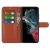 samsung galaxy s23 ultra plånboksfodral flipstand wallet case med stativ kortfack och sidofack brun