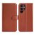 samsung galaxy s23 ultra plånboksfodral flipstand wallet case med stativ kortfack och sidofack brun