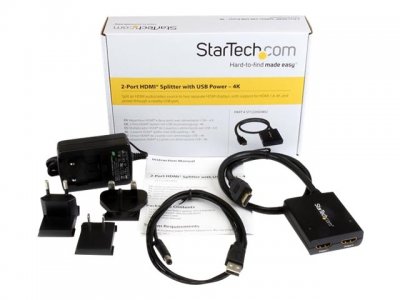 Startech HDMI Splitter 1-till-2 4K 30Hz 3D-stöd