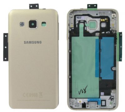 Samsung Galaxy A3 Baksida batterilucka original - Guld
