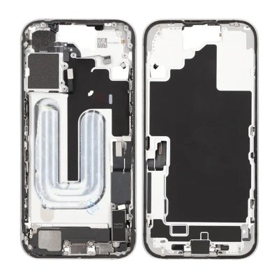iPhone 16 Mittenram med smådelar - Vit OEM