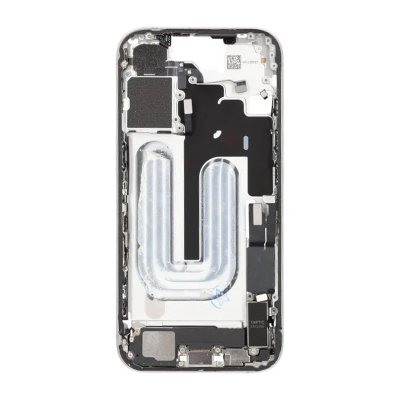 iPhone 16 Mittenram med smådelar - Vit OEM