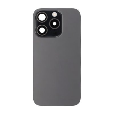 iPhone 15 Pro Baksida Glas OEM Svart Titanium med smådelar Magsafe Magnet