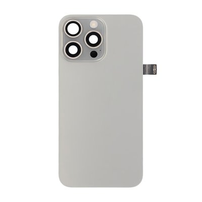 iPhone 15 Pro Max Baksida Glas Komplett OEM - Naturlig Titan