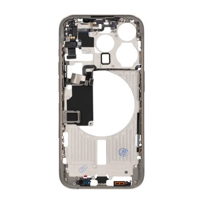 iPhone 15 Pro Mittenram med smådelar OEM - Naturlig Titan