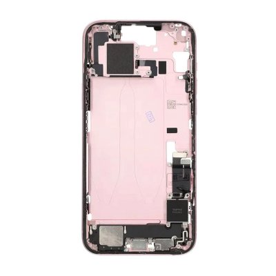 Mittenram med smådelar för iPhone 15 Plus - Rosa OEM