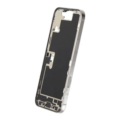 iPhone 16 Pro Max Mittenram med smådelar - Vitt Titan OEM