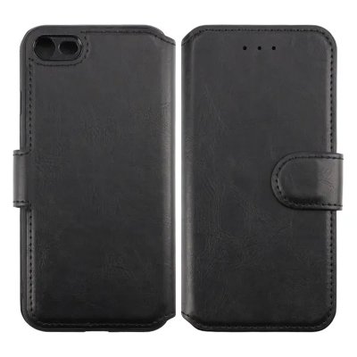 iPhone 7/8/SE2020 TPU Läderfodral Ställ RV - Minificka - Svart