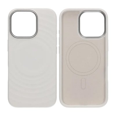 Mobilskal Silikon med Magsafe för iPhone 17 - Vit