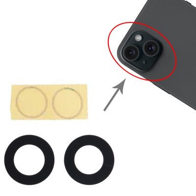 Kameraglas med självhäftande tejp till iPhone 15 Plus