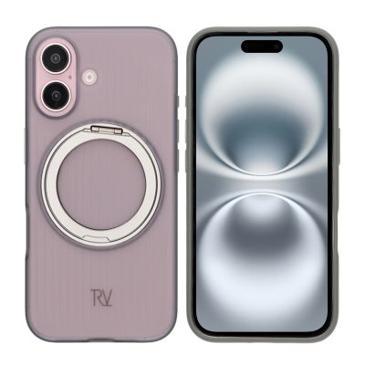 iPhone 16 RV Skal Roterande Magnet Stativ - Grå