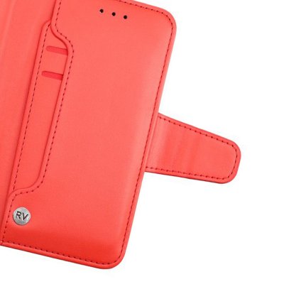 iPhone 13 Mini Plånboksfodral med Extra Kortfack - Röd