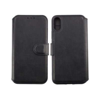 iPhone X/XS Plånboksfodral med Extra Kortfack - Svart