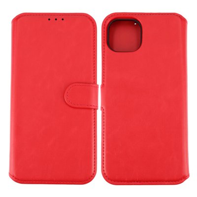 iPhone 15 Plus Plånboksfodral Magnet RV - Röd