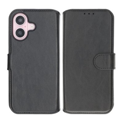 iPhone 16 Plus Plånboksfodral Magnet Rvelon - Svart