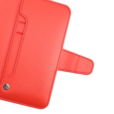 iPhone 13 Pro Max Plånboksfodral med Extra Kortfack- Röd