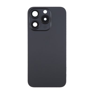 iPhone 15 Pro Baksida Glas med Magnet och Kameralins - Svart Titan