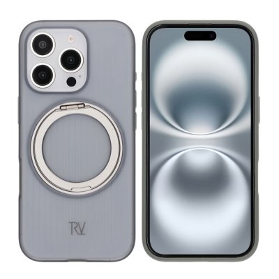 iPhone 16 Pro Max RV Skal Roterande Magnet Stativ - Grå